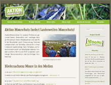 Tablet Screenshot of aktion-moorschutz.de